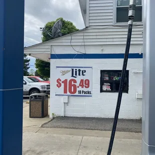 a gas pump at a gas station