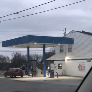 Store front from side