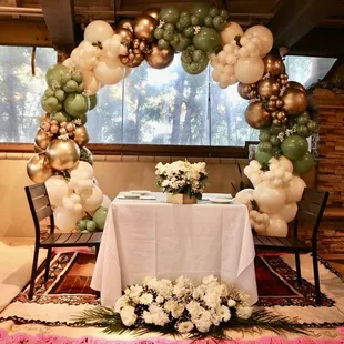a table set up for a party