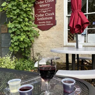 three glasses of wine on a table