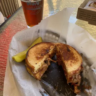 Pork belly grilled cheese