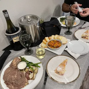 Dinner in our room ... choose from there amazing menu - Romance pkg