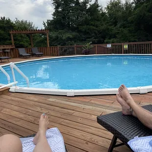 Relax by the pool ( several loungers &amp; seating areas)