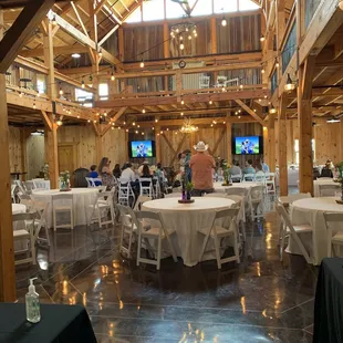 View of private ceremony from the kitchen