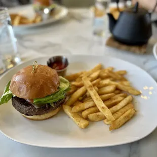 burger and fries