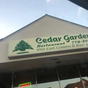 the front of the restaurant