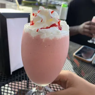 Strawberry banana milkshake