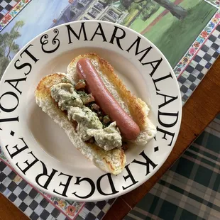 My tabouli Baba Ghanouj hot dog made w excess Cedar Grill sides. I liked