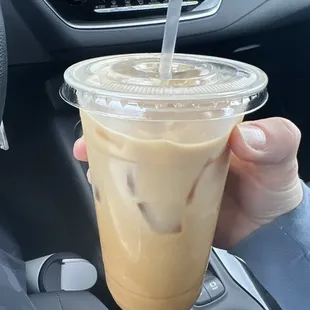 Iced Latte w/ toasted marshmallow syrup &amp; oatmilk