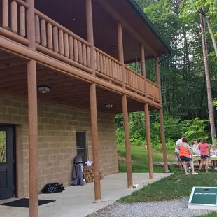 Side view of large cabin