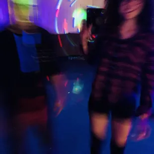 Black lights, strobe lights &amp; blurry lights
