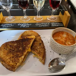 Grilled Cheese and Tomato Soup. Delicious!!