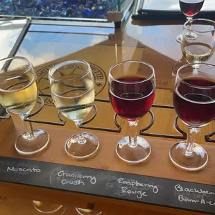 Sweet wine flight
