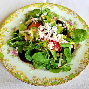 Watermelon and beet salad with citrus vinaigrette