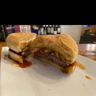 Brisket burger was Cindy's recommendation. Ordered mid-well and delicious!