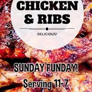 Chicken and Rib Special! choice of side and soup or salad