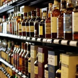 Our "Wall of Whisky"