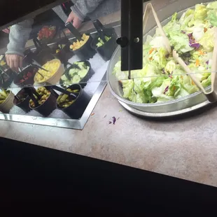 This is the salad bar with only one visit...