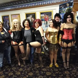Cast oh Rocky Horror with friends.