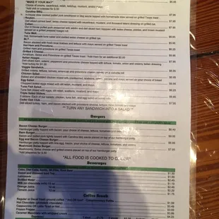 sushi and sashimi, menu