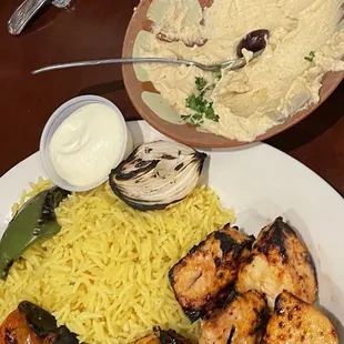 Chicken Kafta Kabob Lunch Plate