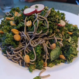 Kale soba salad