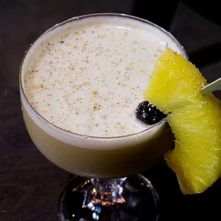 Bahama Mama: Rums, coconut cream, pineapple, coffee liqueur.