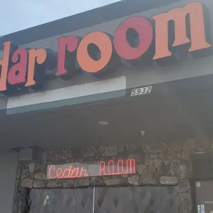 the front of the restaurant