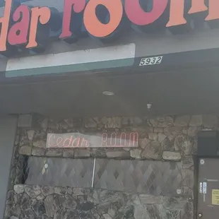 the front of the restaurant