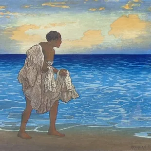 Hawaiian Fisherman | by Charles Bartlett [1860-1940]