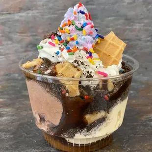 an ice cream sundae