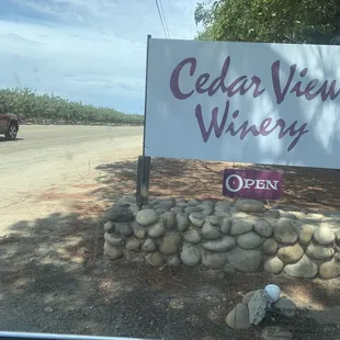 Easy to see sign on the road