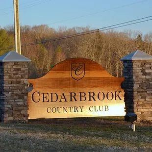 the entrance sign