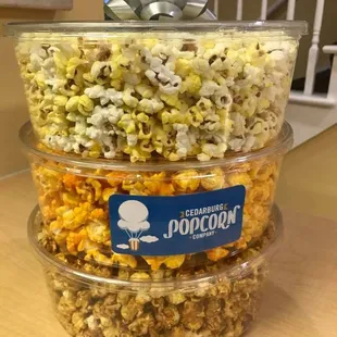 1 Gallon Popcorn Stackers. Buy 2 get one at 50% off all year.