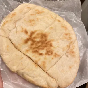 Fluffy, delicious homemade pita.