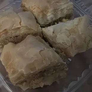Baklava - walnut; and they have several other options that are good too; but walnut is the best!!