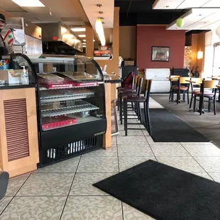 a view of the dining area