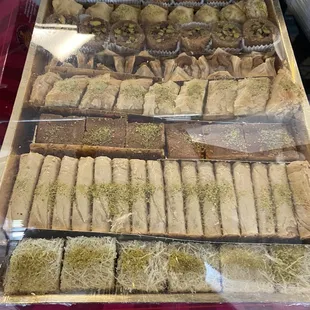 Desserts! Try the almond baklava!