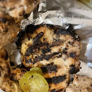 grilled chicken and grapes