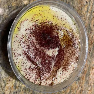 Hummus in to-go container