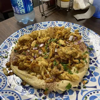 Hummus with Chicken Shawarma