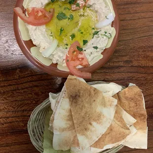 Baba ganoush and pide