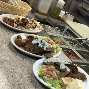 Plates ready to be served to customers