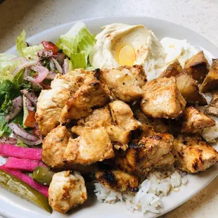 Chicken Kebobs Plate