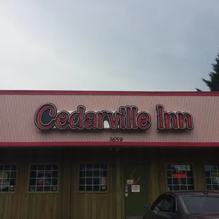 the front of the building