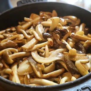 Side of wild mushrooms