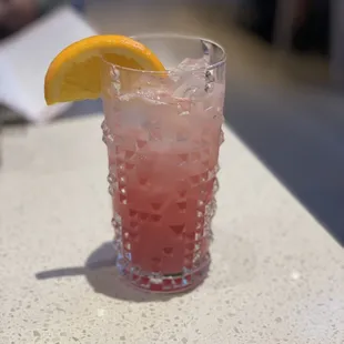 Blood orange press mocktail