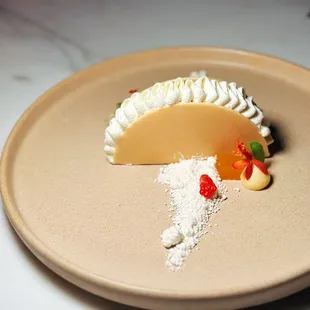 Passionfruit taco dessert