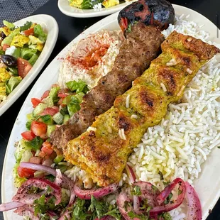 Mediterranean Combo Plate - customize your plate with your choice of protein, main side, and sauce.