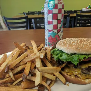 Super huge lunch awesome Burger clean nice the staff was friendly the bathroom was open to public good place eat